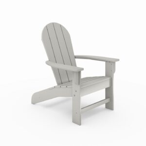Dark Gray Adirondack Chair – Premium HDPE Poly Lumber for Pool, Patio, and Garden Elegance