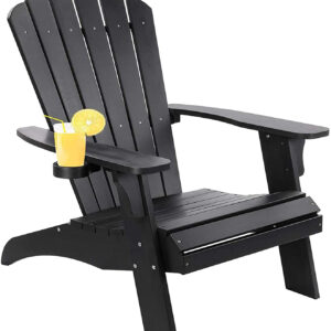 Polystyrene Adirondack Chair - Black