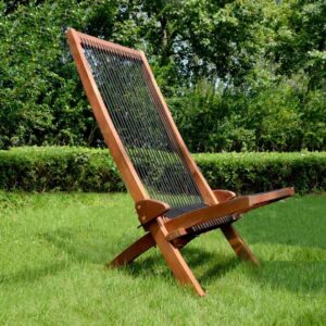 folding roping wood chair