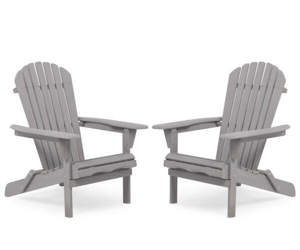 Wood Lounge Patio Chair for Garden Outdoor Wooden Folding Adirondack Chair Set of 2 Solid Cedar Wood Lounge Patio Chair for Garden, Lawn, Backyard,
