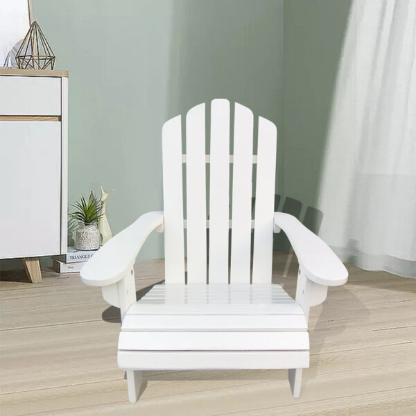 Outdoor or indoor Wood children Adirondack chair,white