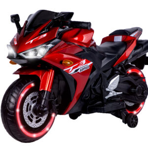 Kids Motorcycle 12 V Motorcycle For Kids 3-8 Years Boys Girls,Kids Motorcycle Ride On Toy With Training Wheels/Manual Throttle/ Drive By Hand /Lighting Wheels