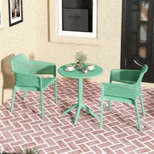 3 piece plastic arm chair Bistro GRS Premium Ocean Plastic, Green