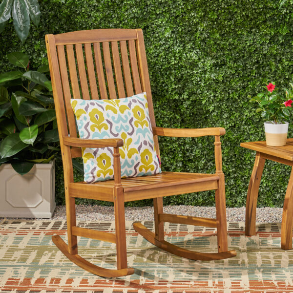 ARCADIA ROCKING CHAIR FOR OUTDOOR, ACACIA WOOD, Natural