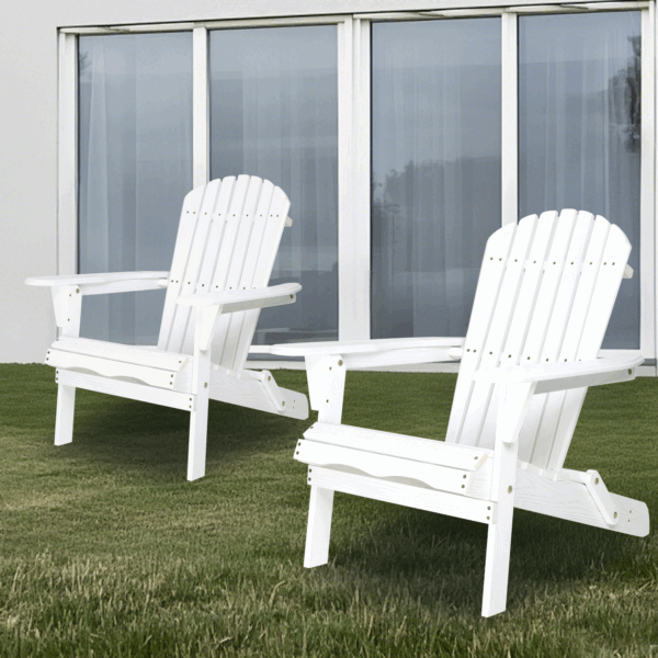 Wood Lounge Patio Chair for Garden Outdoor Wooden Folding Embossed Adirondack Chair Set of 2 Solid Cedar Wood Lounge Patio Chair with Wood Grain