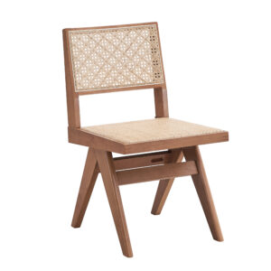 Velentina Rattan & Natural Finish Side Chair (Set of 2)