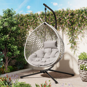 U_STYLE Versatile Hanging Egg Chair for Indoor and Outdoor Use