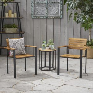 LARIS WOOD AND METAL CHAIR