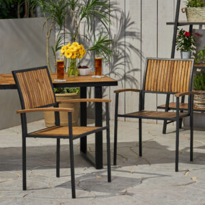 BRIDGET WOOD AND METAL CHAIR