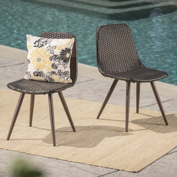 GILA DINING CHAIR WITH POWDER COATED LEGS,Set of 2