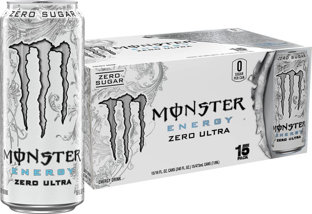 Monster Energy Zero Ultra, Sugar Free Energy Drink, 16 Ounce | Pack of 15