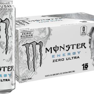 Monster Energy Zero Ultra, Sugar Free Energy Drink, 16 Ounce | Pack of 15